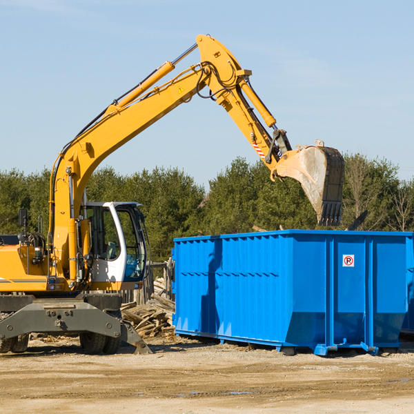 are there any restrictions on where a residential dumpster can be placed in Sunderland MD